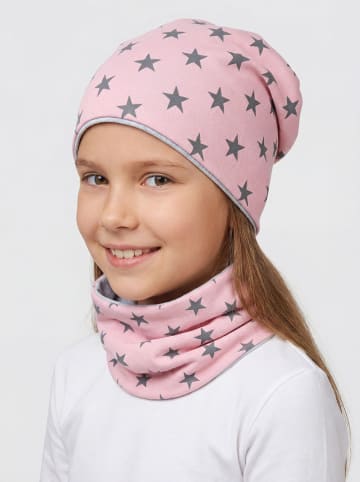 TupTam Unisex Kinder Beanie Mütze Schlauchschal Set in graphit