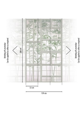 A.S. Création Tapete Bamboo View in Weiß-Grün