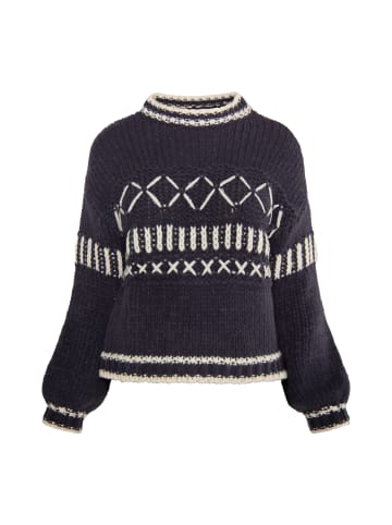 IZIA Damen Pullover in Anthrazit Creme