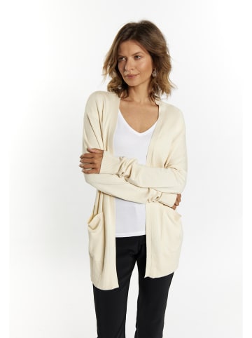 usha BLACK LABEL Damen Strick Cardigan in Creme