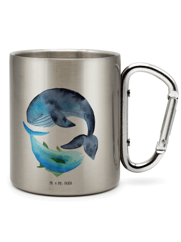 Mr. & Mrs. Panda Tasse Walfisch Thunfisch ohne Spruch in Silber
