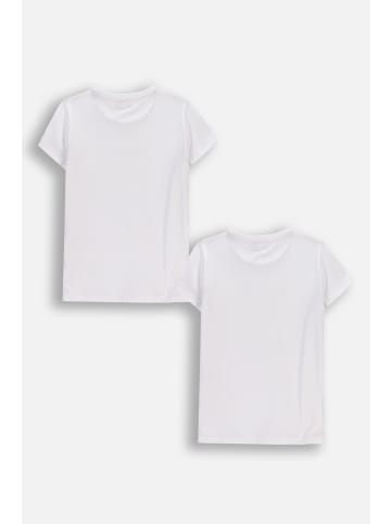 MOKIDA 2er-Pack T-Shirt mit kurzen Ärmeln in weiß