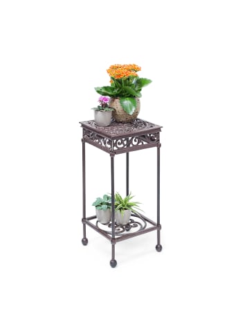 relaxdays Blumenhocker in Bronze - (B)24 x (H)50,5 x (T)24 cm