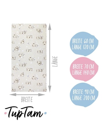 TupTam Baby Kinder Spannbettlaken 2er Pack in beige