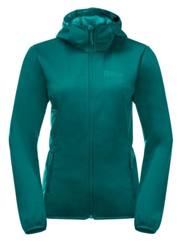 Jack Wolfskin Softshelljacke, Funktionsjacke WINDHAIN HOODY W in Grün