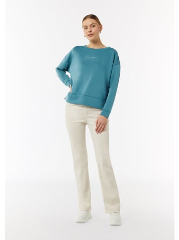 comma CI Sweatshirt langarm in Blau-türkis