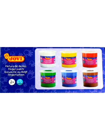 Jovi Fingerfarbe Packung mit 6 Dosen a 125ml farblich sortiert