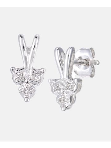Diamant L'éternel Ohrringe aus 375 Weißgold mit Diamant Stern