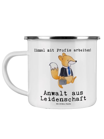 Mr. & Mrs. Panda Trinkbecher Anwalt Leidenschaft mit Spruch in Weiß