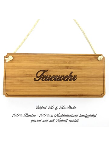 Mr. & Mrs. Panda Türschild Holz Feuerwehr mit Spruch in Keine Angabe