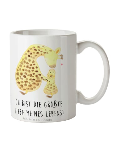 Mr. & Mrs. Panda Keramiktasse Giraffe Kind mit Spruch in Weiß