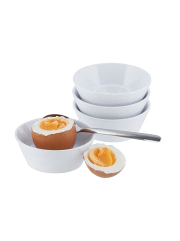 APS Eierbecher, 4er Set, weiß, Ø 8 cm, H: 3 cm, Melamin