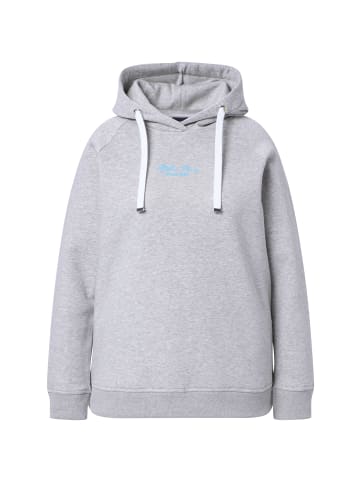Ulla Popken Sweatshirt in hellgrau mélange