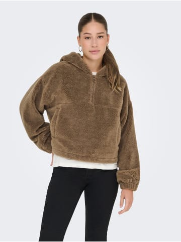 ONLY Teddyfell Jacke in Cocoa Créme