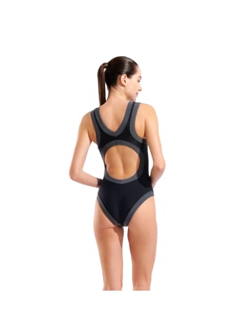 Arena Bold Lines Pro Back mit Innenfutter in schwarz