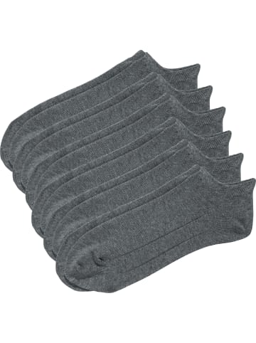 Erwin Müller Baumwolle Unisex-Sneaker-Socken 6 Paar in grau