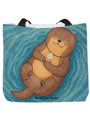Mr. & Mrs. Panda Shopper Otter Muschel Design ohne Spruch in Weiß