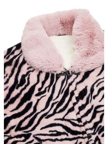 fraully Damen Poncho in Rosa Schwarz