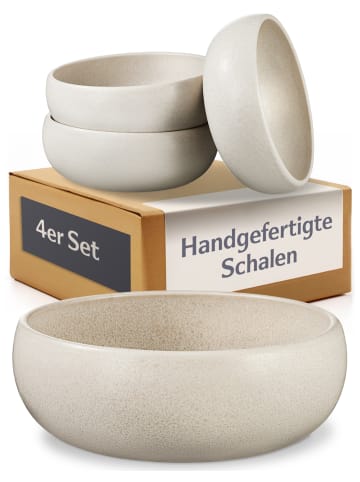 Cosumy Tiefe Teller Set 750 ml, 4er Set, Suppenteller & Pastateller