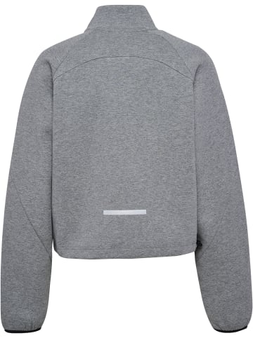 Hummel Halbreißverschluss Sweatshirt Reflektierend Logo Hmltech Multisport Damen in GREY MELANGE