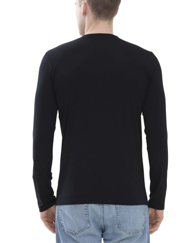 Mey Langarm UnterHemd für Herren in schwarz
