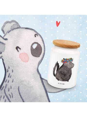 Mr. & Mrs. Panda Kaffeedose Stinktier ohne Spruch in Weiß