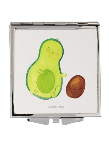 Mr. & Mrs. Panda Schminkspiegel Avocado Kern rollt ohne Spruch in Weiß