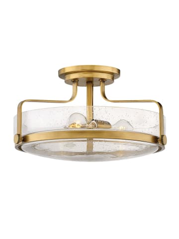 Licht-Erlebnisse Deckenlampe Ø 45.6 x (H)25.3 cm in Messing Antik TransparentMessing Antik Transparent