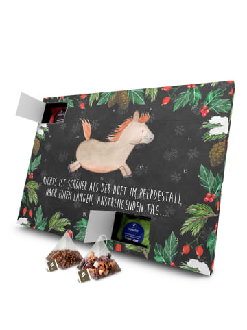 Mr. & Mrs. Panda Advents-Teekalender Pferd Springen mit Spruch in Kreidetafel