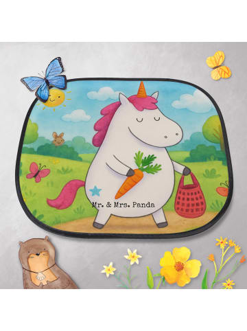 Auto Sonnenblende Einhorn Vegan Design ohne Spruch in Weiß