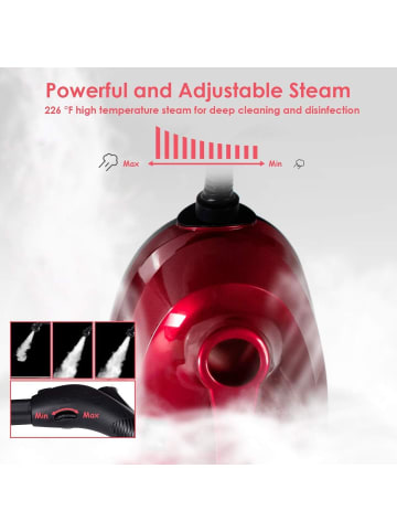 COSTWAY Dampfreiniger 2000W in Rot