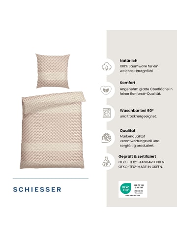 Schiesser Renforcé-Bettwäsche-Set Maribel in Taupe