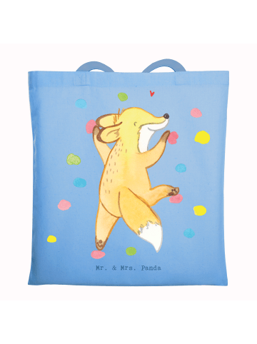 Mr. & Mrs. Panda Shopping Tasche Fuchs Bouldern ohne Spruch in Sky Blue