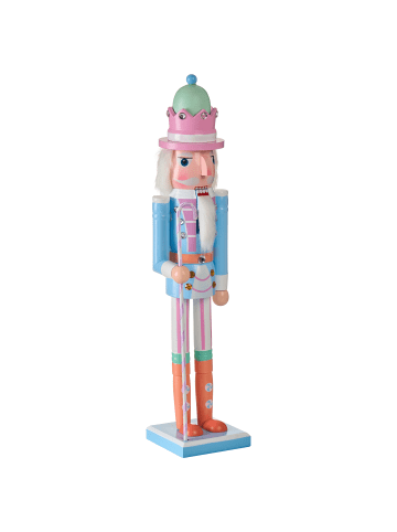 Beliani Dekofigur HARKAN in Blau/Rosa/Orange - (W) 11 x (H) 50 x (L) 11 cm