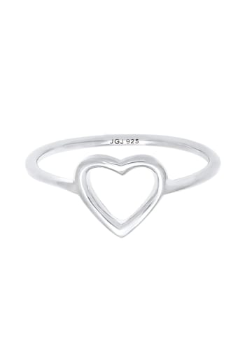 Elli Ring 925 Sterling Silber Herz in Silber