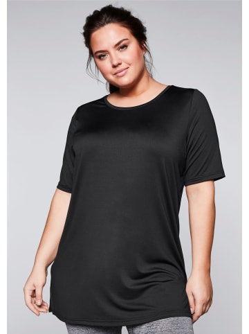 sheego Longshirt in schwarz