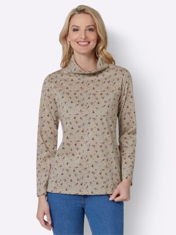 WITT WEIDEN Langarmshirt in beige-bedruckt