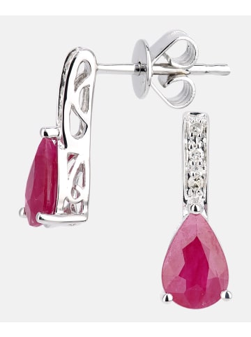 Diamant L'éternel Ohrhänger aus 375 Weißgold mit Diamant mit Rubin