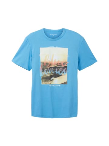 Tom Tailor T-Shirt BLUE WAVES in Blau