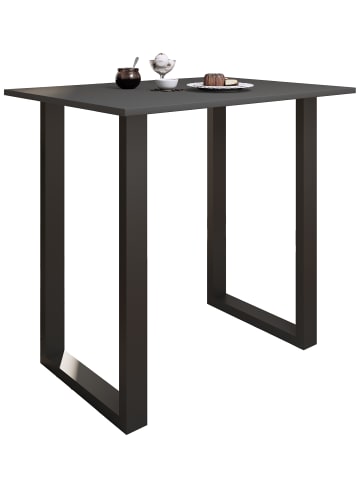 VCM  Holz Bartisch Stehtisch Tisch Tresen Xona 110x80 in Schwarz / Anthrazit