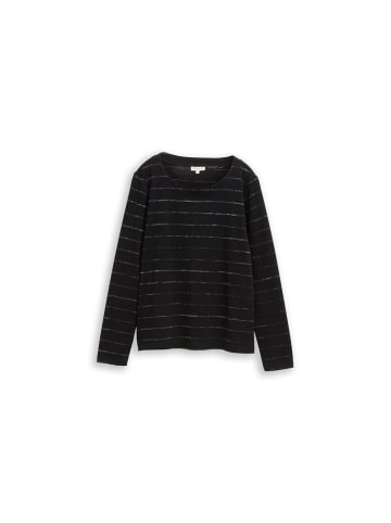 Tom Tailor Langarmshirt in black stripe with lurex