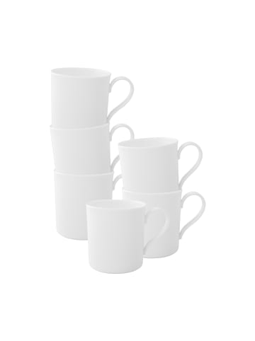 Villeroy & Boch 6er Set Kaffeetassen Modern Grace 170 ml in weiß