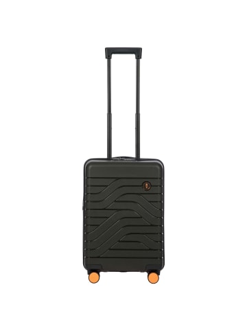 BRIC`s BY Ulisse - 4-Rollen-Kabinentrolley 55 cm  erw. (grey blue) in olive
