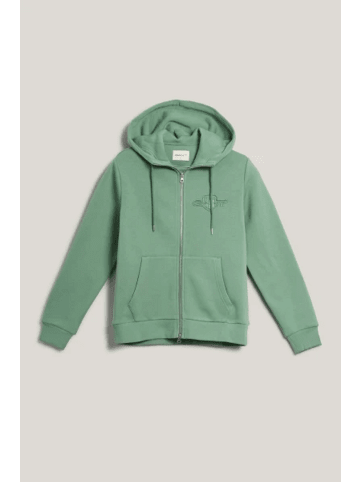 Gant REG TONAL SHIELD ZIP HOODIE in Country Beige