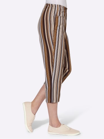 WITT WEIDEN Capri-Hose in dunkelbraun-gestreift