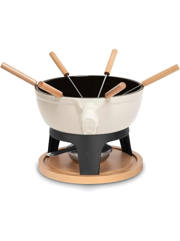 HKoenig Mont Blanc  La Fonderie 1890 Fondue Set in Holz-Optik