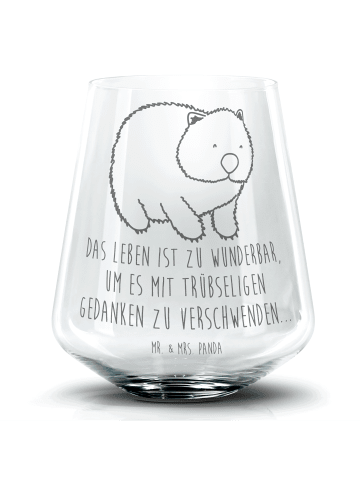 Mr. & Mrs. Panda Glas Wombat mit Spruch in Transparent
