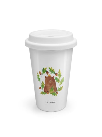 Mr. & Mrs. Panda To Go Becher Bär König ohne Spruch in Weiß