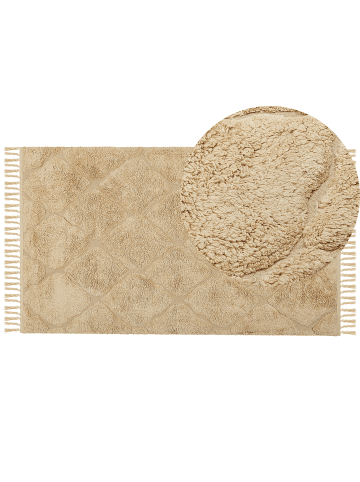 Beliani Kurzflor SANLIURFA in Beige - (W) 80 x (H) 1.4 x (L) 150 cm