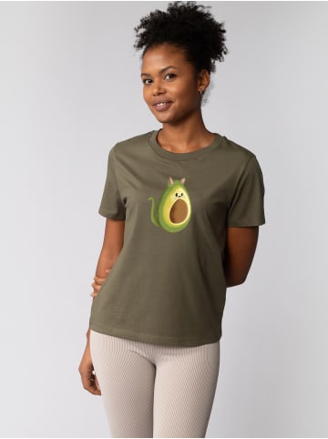 wat? Apparel T-Shirt Avocato in Khaki